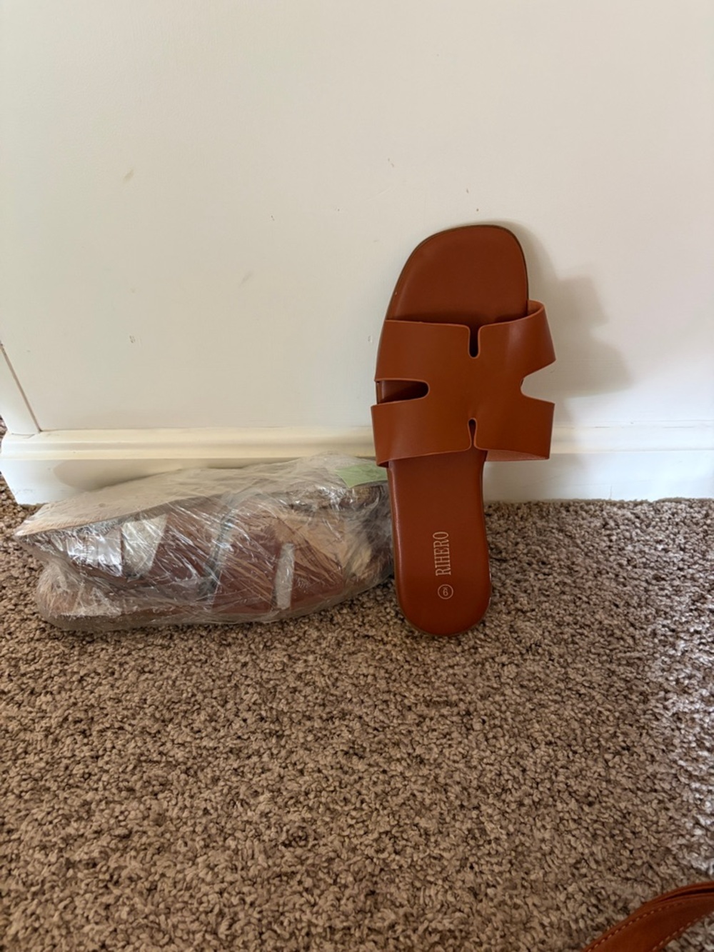 Ribero Cognac Slide Sandals